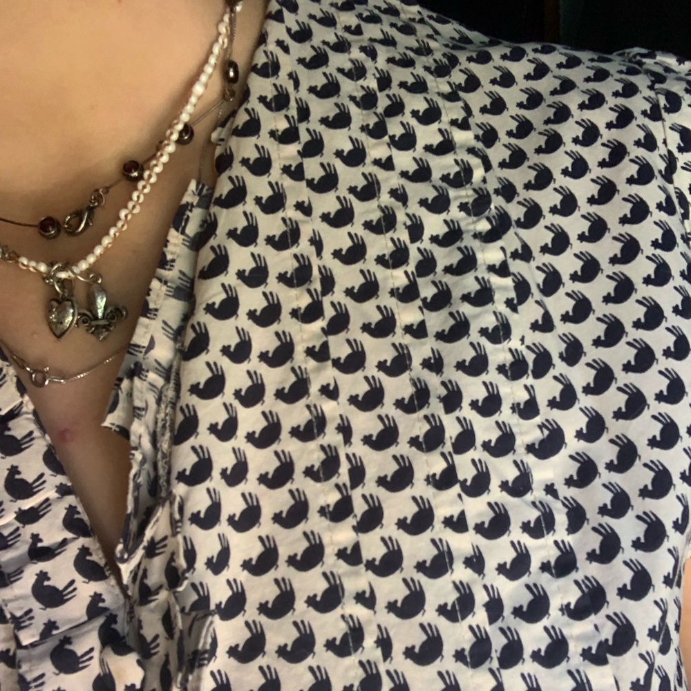 rooster print shirt